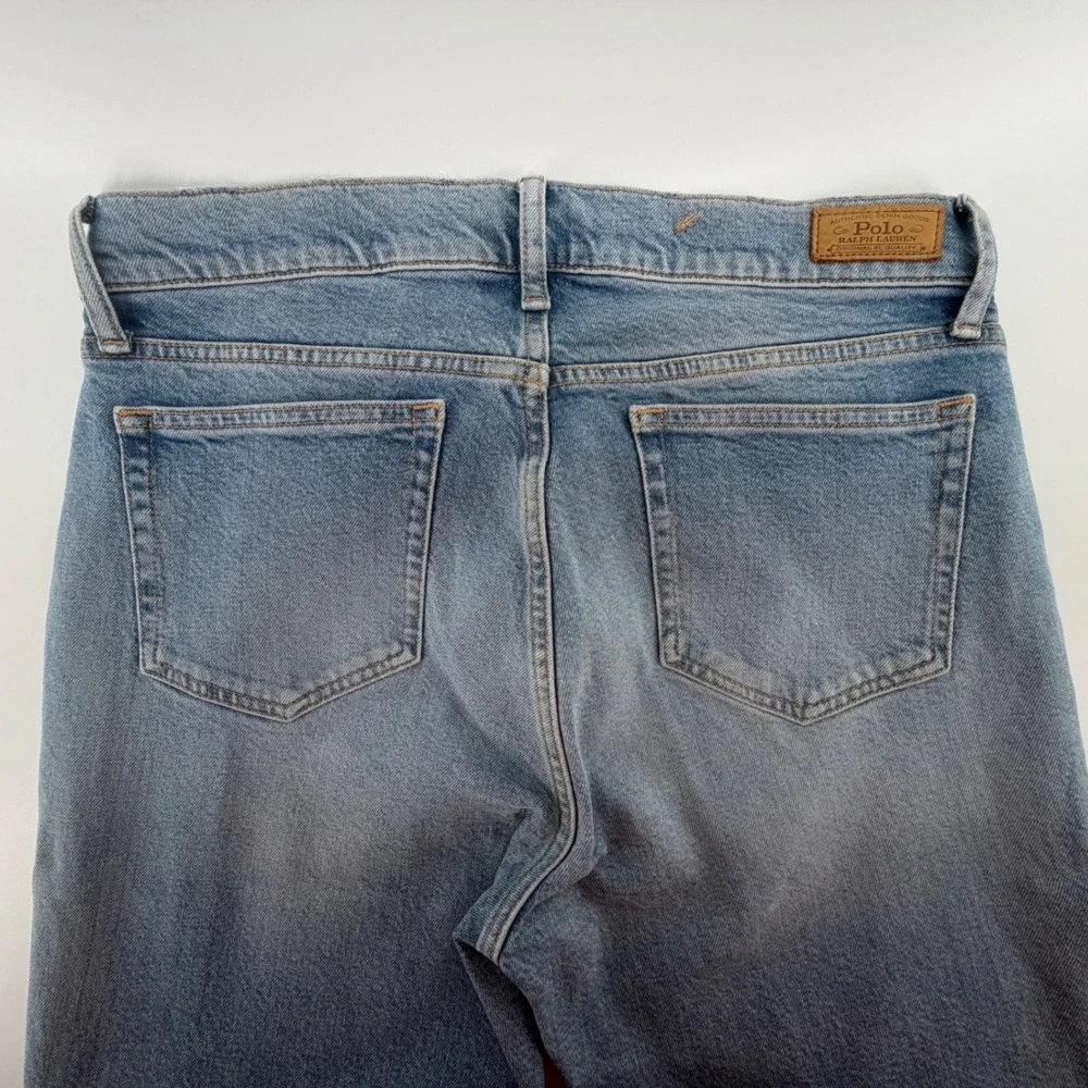 Polo Ralph Lauren The Tompkins Mid Rise Skinny Jeans Light Wash Blu Size 31 NWOT